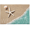 Coastal Beach Soft Flannel Door Mat