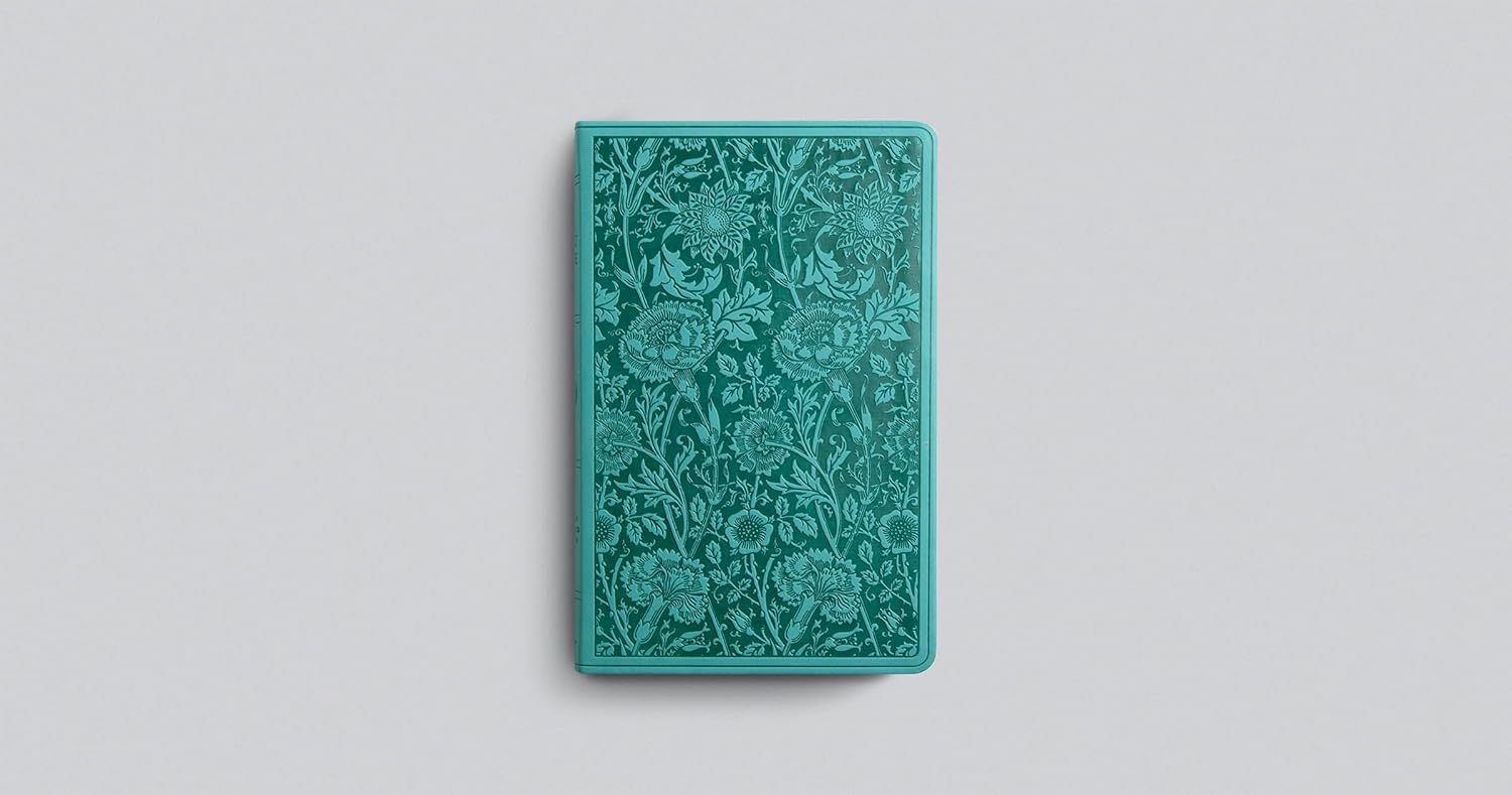 ESV Premium Bible – Teal Floral Design (Black Letter Edition)