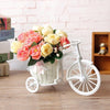 White Bicycle Silk Flower Decoration