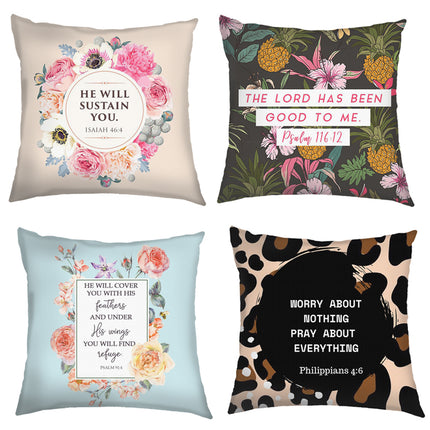 Blossom Faith Bible Verse Cushion Covers