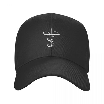 Jesus Cursive Adult Baseball Cap