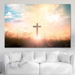 Cross Sunset Canvas Painting