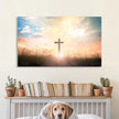 Cross Sunset Canvas Painting