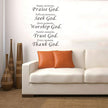 Praise & Worship God Decal Wall Sticker