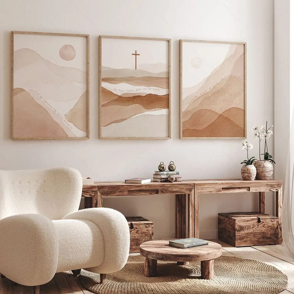 Neutral Bible Verse Canvas Wall Art