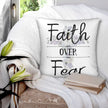 Faith Over Fear Floral Cross Cushion Cover