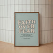 Faith Over Fear Psalms Retro Font Canvas