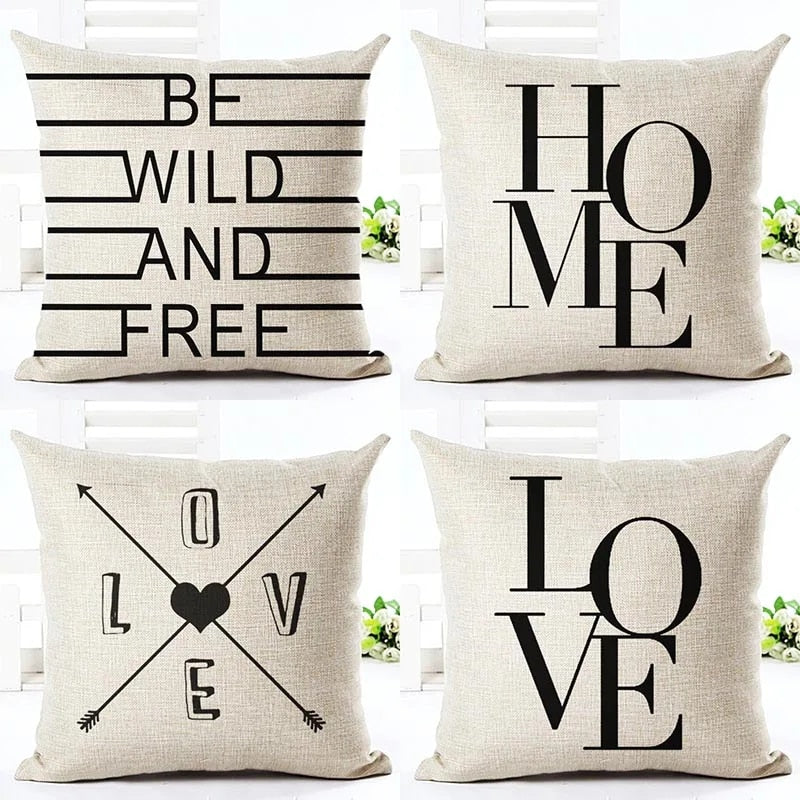 Home Words Printed Cushion Cover