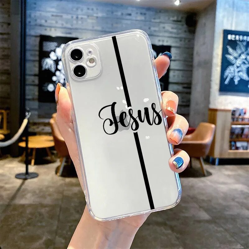 Jesus Clear iPhone Cases