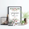 Pray More Worry Less Matthew 6:34 Printed Wall Art
