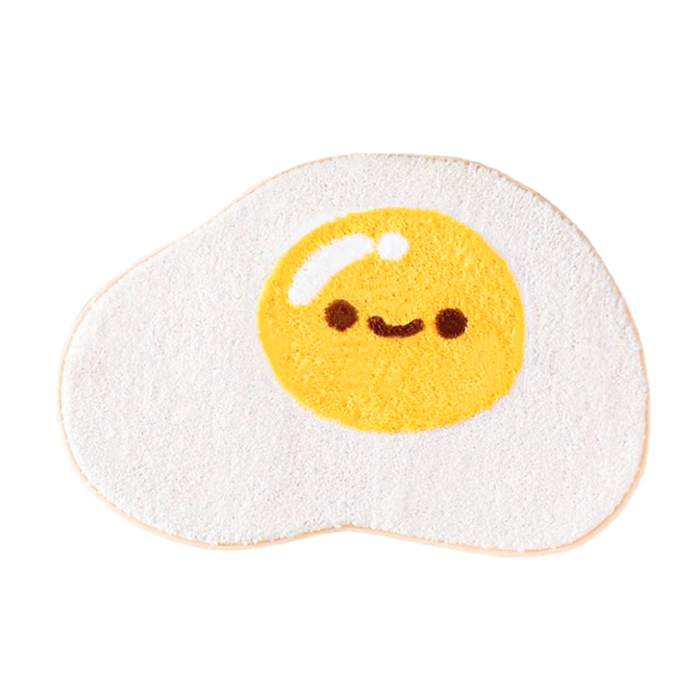 Egg-Shaped Plush Bath Mat