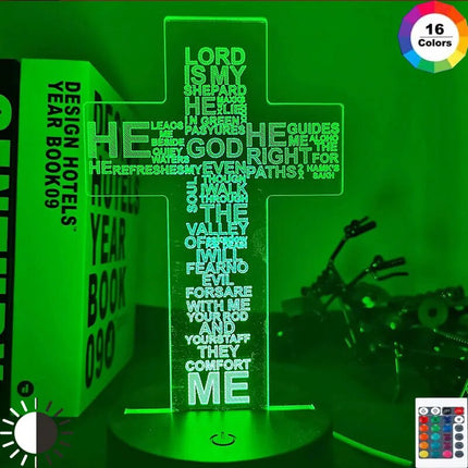 Psalms Cross LED Night Lamp