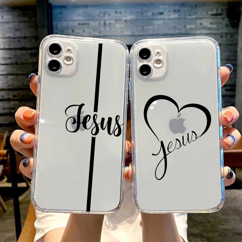 Jesus Clear iPhone Cases