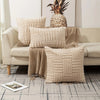 Plush Geometric Cushion Cover