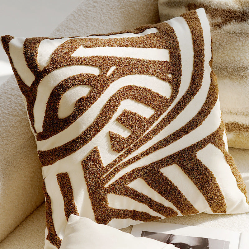 Brown Plush Luxury Cushion Cover