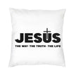 Jesus The Way, The Truth, The Life Velvet Fabric Cushion Cover