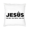 Jesus The Way, The Truth, The Life Velvet Fabric Cushion Cover