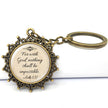 Faith & Strength Inspirational Christian Vintage Style Keychain