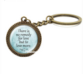 Faith & Strength Inspirational Christian Vintage Style Keychain