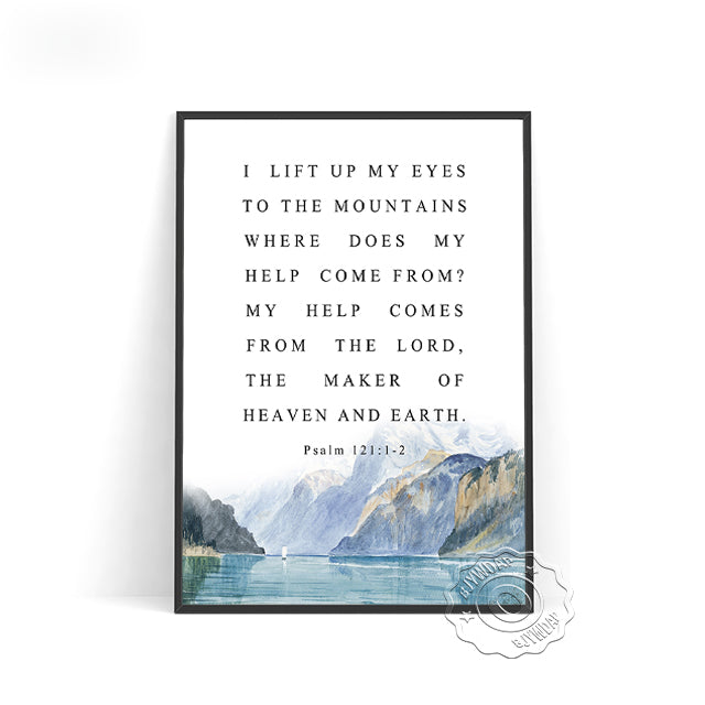 Scripture Floral Printed Wall Art