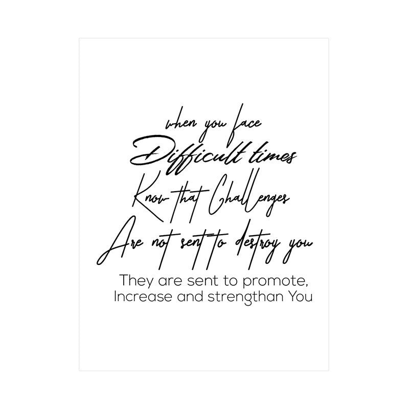 Inspirational Cursive Quotes Printed Wall Art