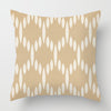 Geometric Light Brown Linen Patterned Cushion Cover