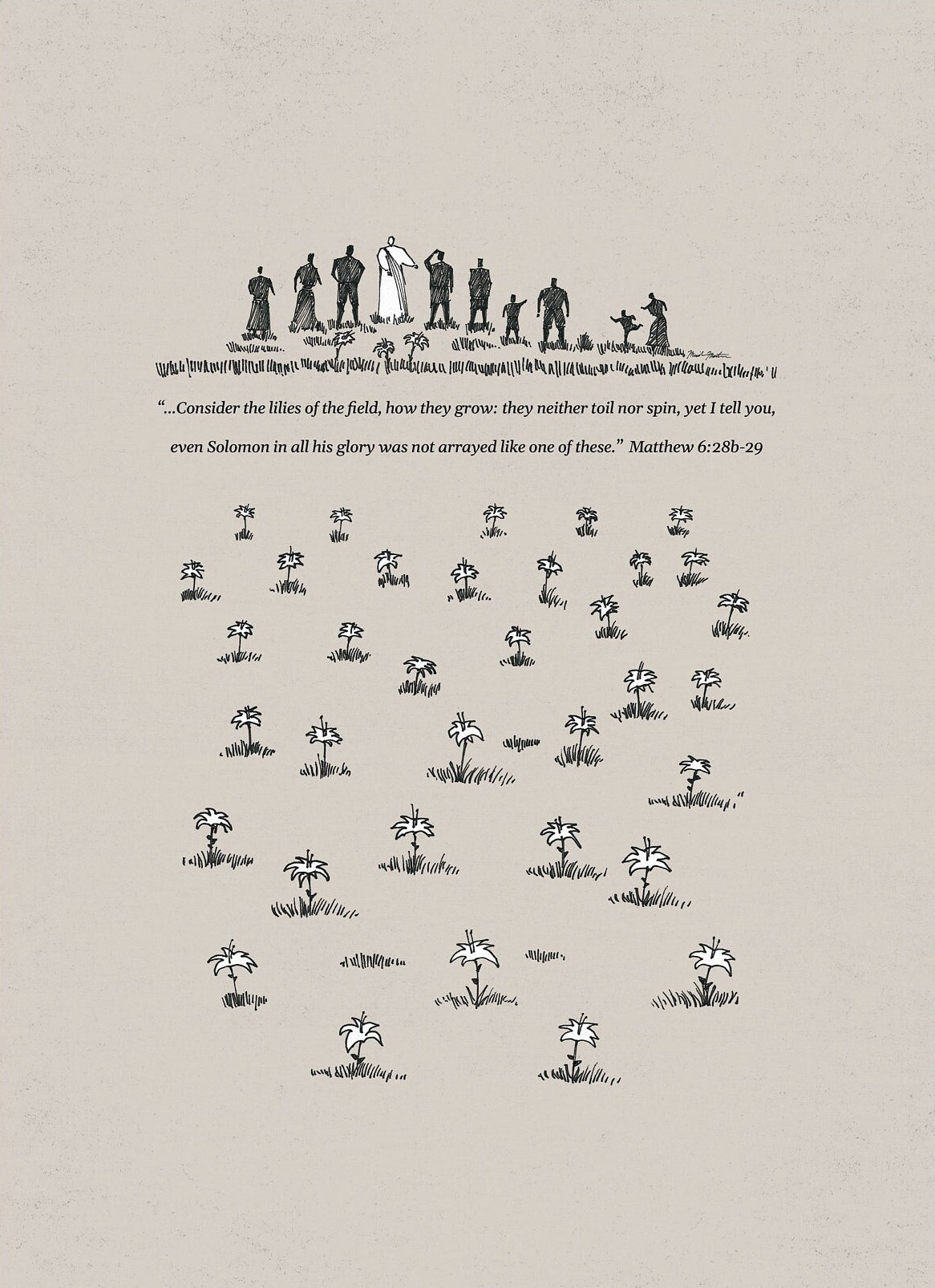 Bible Sketches Printed Wall Art