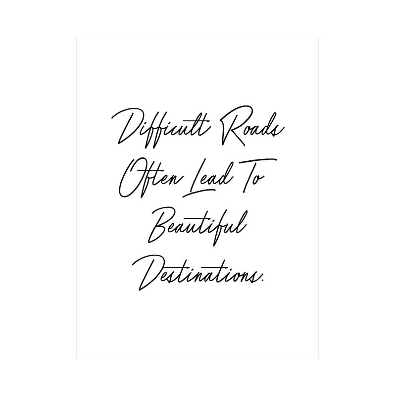 Inspirational Cursive Quotes Printed Wall Art