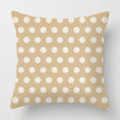 Geometric Light Brown Linen Patterned Cushion Cover