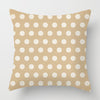 Geometric Light Brown Linen Patterned Cushion Cover