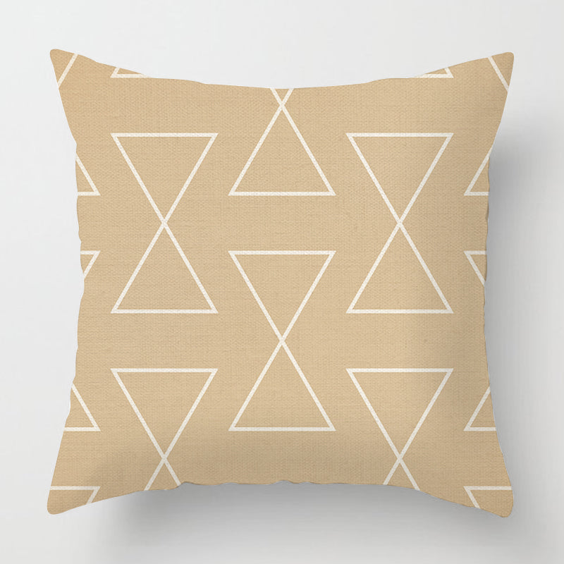 Geometric Linen Patterned Cushion Covers