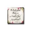 Bible Verse Floral Glass Dome Fridge Magnets