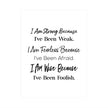 Inspirational Cursive Quotes Printed Wall Art