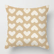 Geometric Light Brown Linen Patterned Cushion Cover