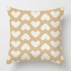 Geometric Light Brown Linen Patterned Cushion Cover