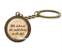 Faith & Strength Inspirational Christian Vintage Style Keychain