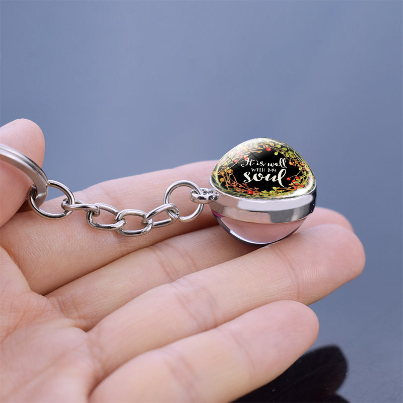 Bible Quote Stainless Steel Key Chain