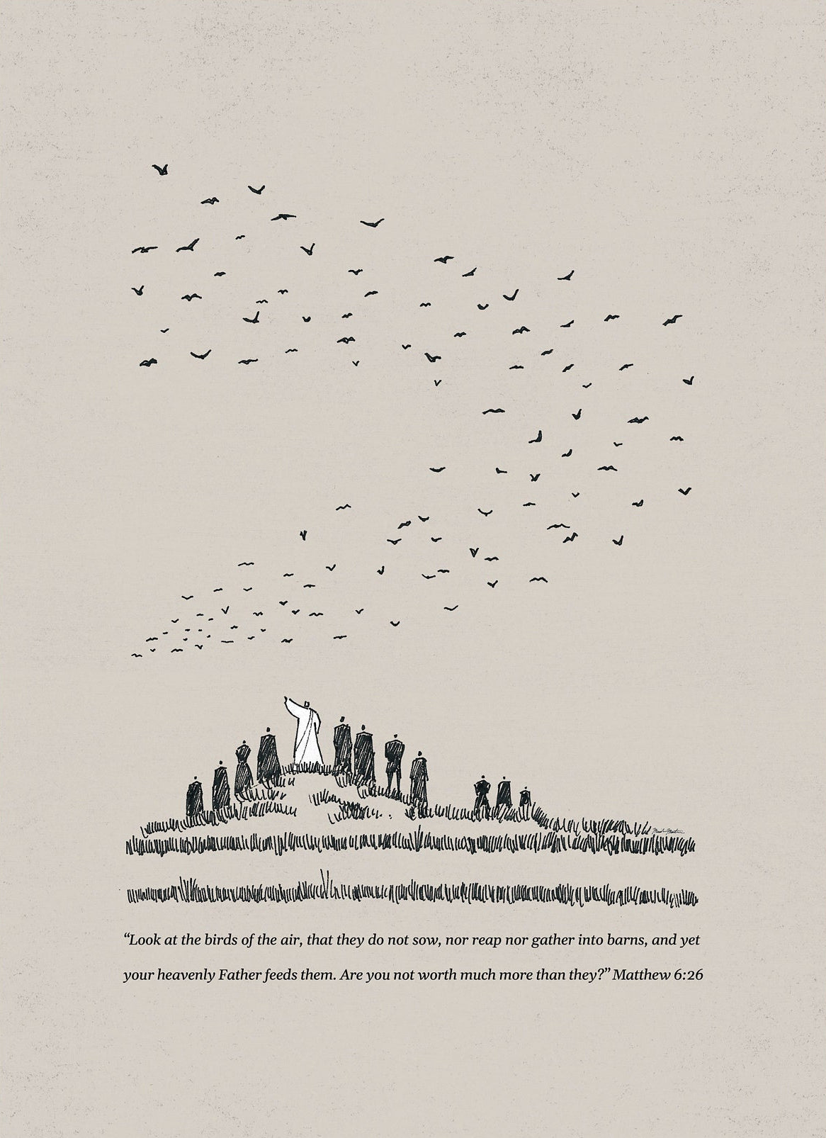 Bible Sketches Printed Wall Art