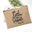 Christian Quote Cosmetics & Toiletry Bag