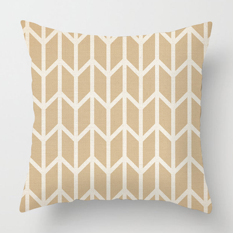 Geometric Linen Patterned Cushion Covers