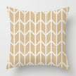 Geometric Light Brown Linen Patterned Cushion Cover