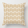 Geometric Light Brown Linen Patterned Cushion Cover