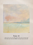 Psalms Water Painting Scripture Printed Wall Art