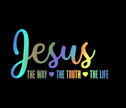 Jesus The Way Truth Life Decal Sticker