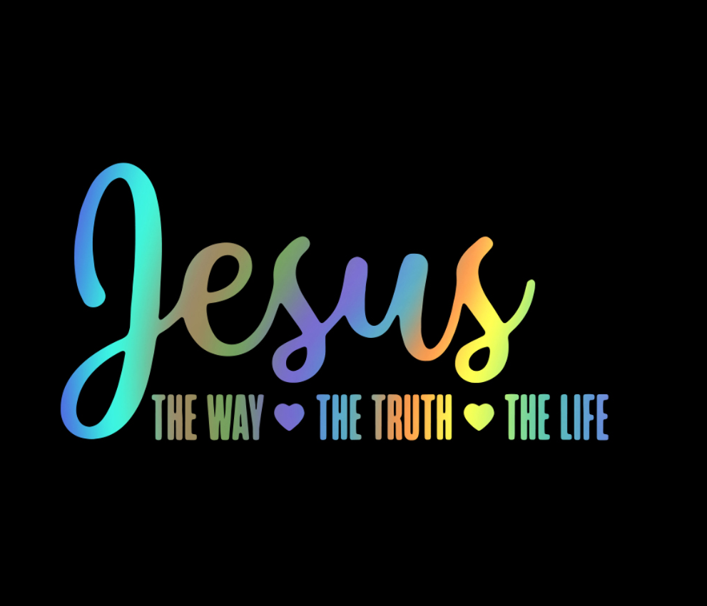 Jesus The Way Truth Life Decal Sticker