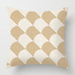 Geometric Light Brown Linen Patterned Cushion Cover