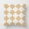 Geometric Light Brown Linen Patterned Cushion Cover