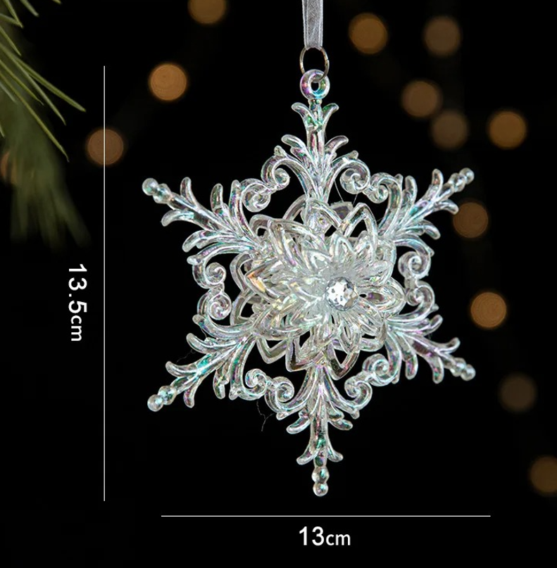 Ice Crystal Christmas Tree Ornaments