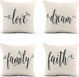 Cursive Home Terms Linen Cushion Cover