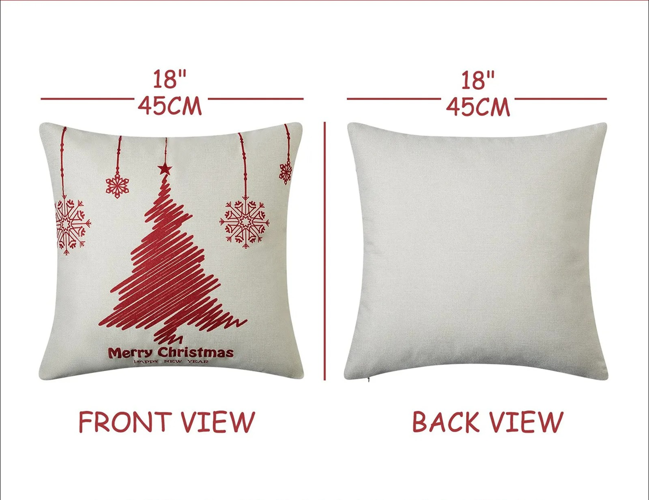 Holiday Cheer Christmas Cushion Cover Set (Set of 4)